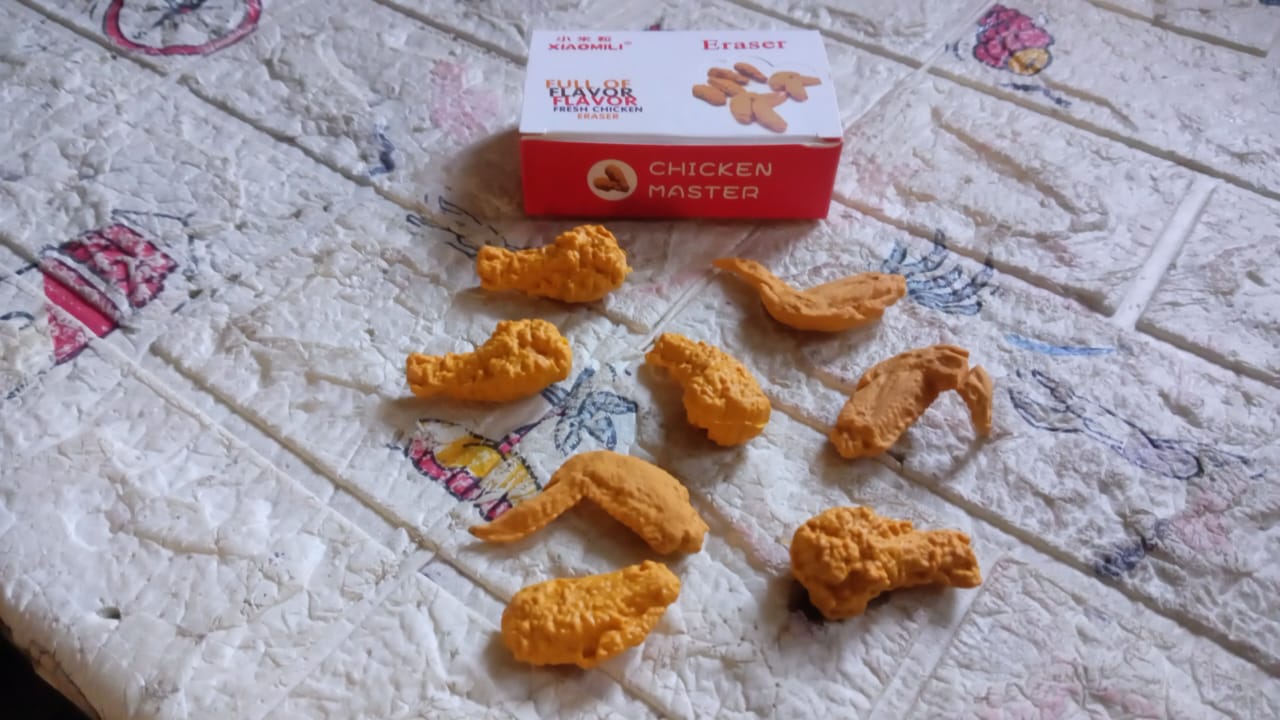 Cute Chicken Wing & Leg Erasers for Kids & Students (8 Pc Set) Cute Chicken Wing & Leg Erasers for Kids & Students (8 Pc Set)